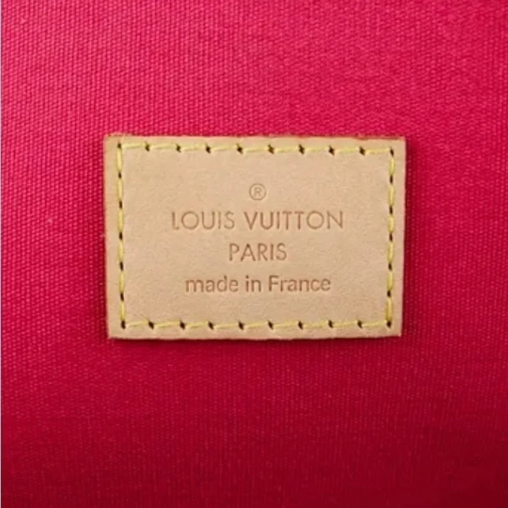 Louis Vuitton Pink Rose Indian Leather Monogram Vernis Alma GM Pristine, COA